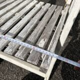 Pair of vintage wooden folding garden chairs – shabby chic look