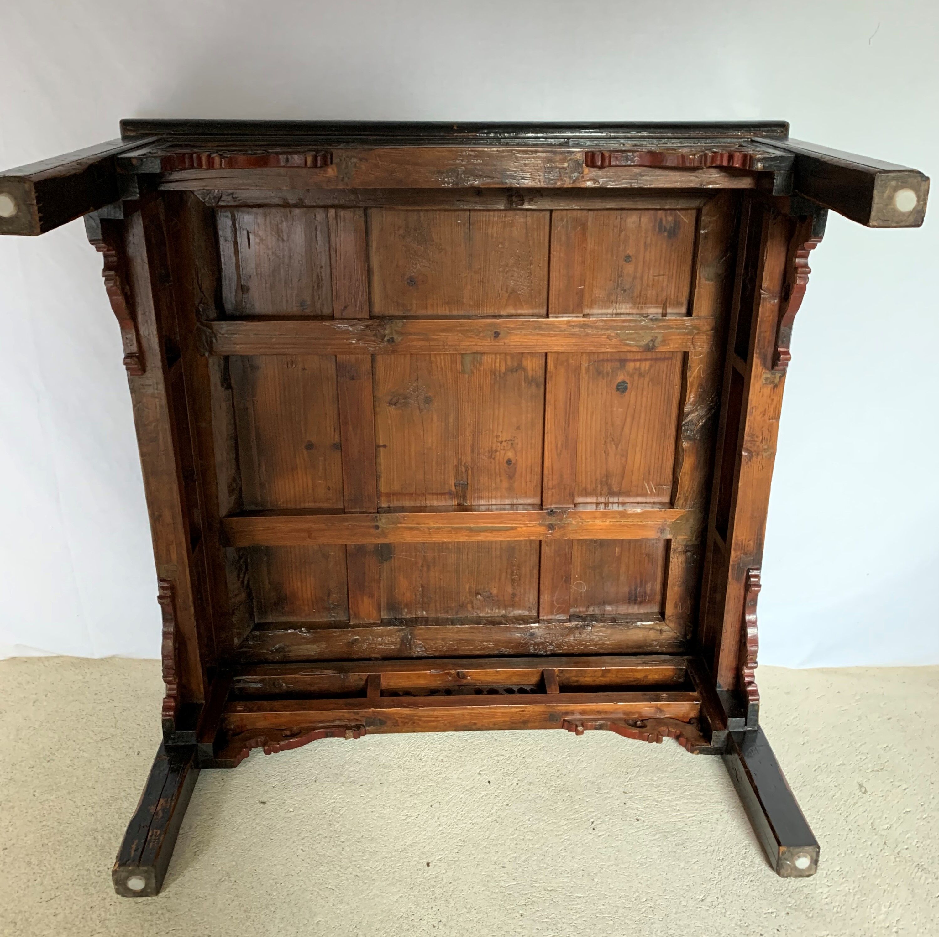 Ancient chinese golden wood table