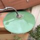 Wall lamp old gooseneck lampshade sheet enamelled green and white