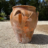 Ancient terracotta pottery jar