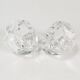 Crystal candlesticks, Royal Copenhagen, Denmark, 1980s.