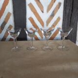 4 old walking glasses