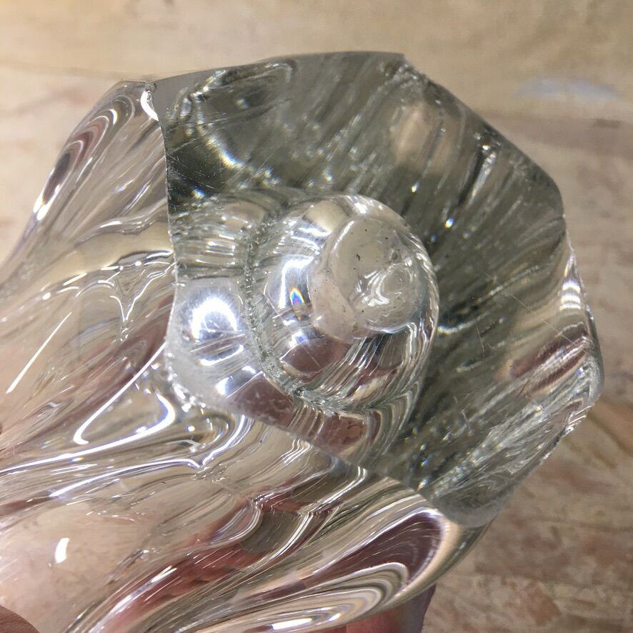 Free-form Daum style crystal vase
