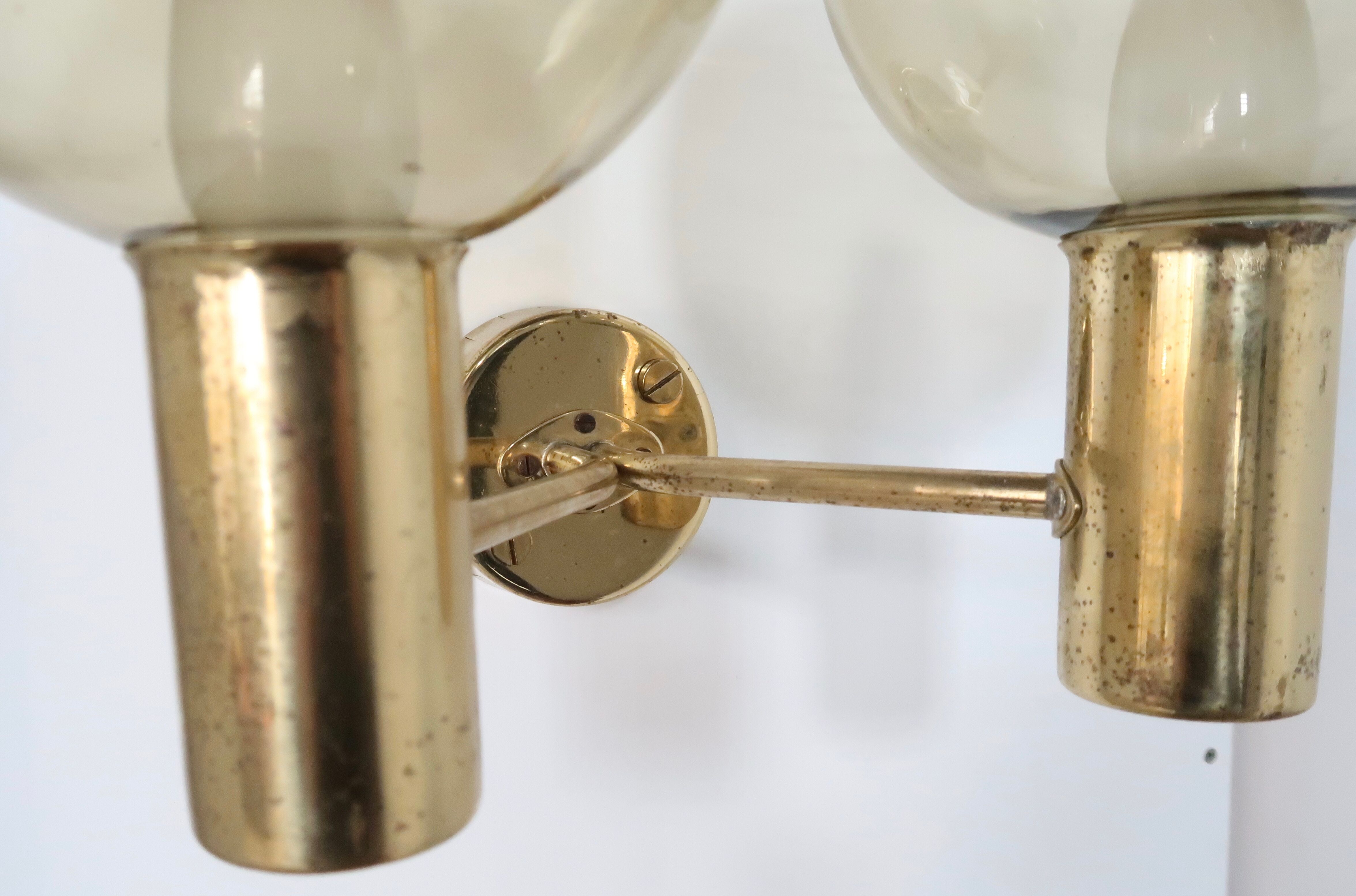 Pair of wall lamp by Hans-Agne Jakobsson for Markaryd, Sweden