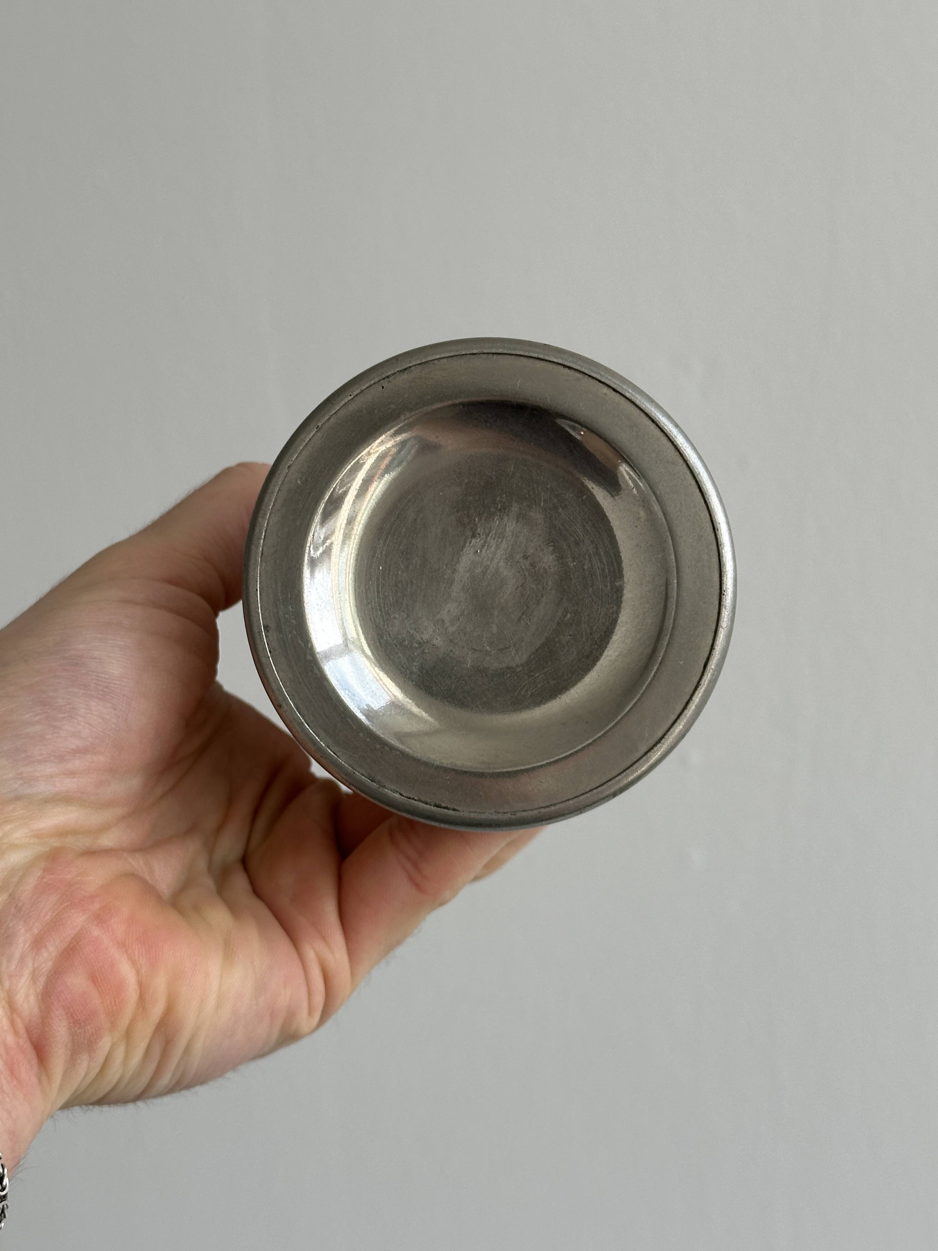 Vintage patinated tin vase