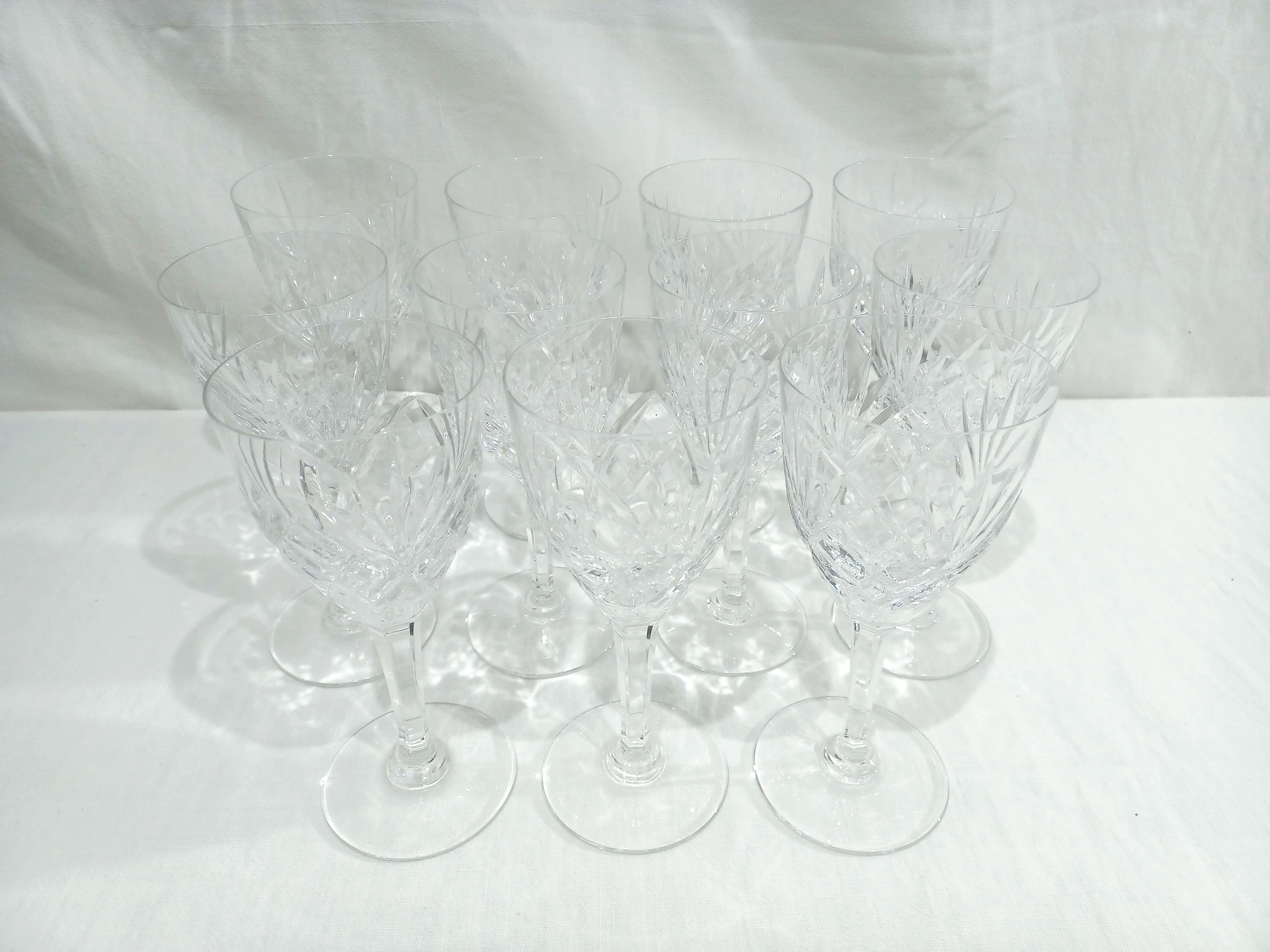 saint-louis- model chantilly 11 water glasses