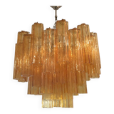 Lustre en verre de murano ambre « tronchi » d6