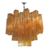 Lustre en verre de murano ambre « tronchi » d6