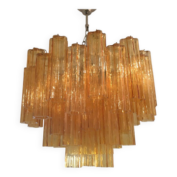 Lustre en verre de murano ambre « tronchi » d6