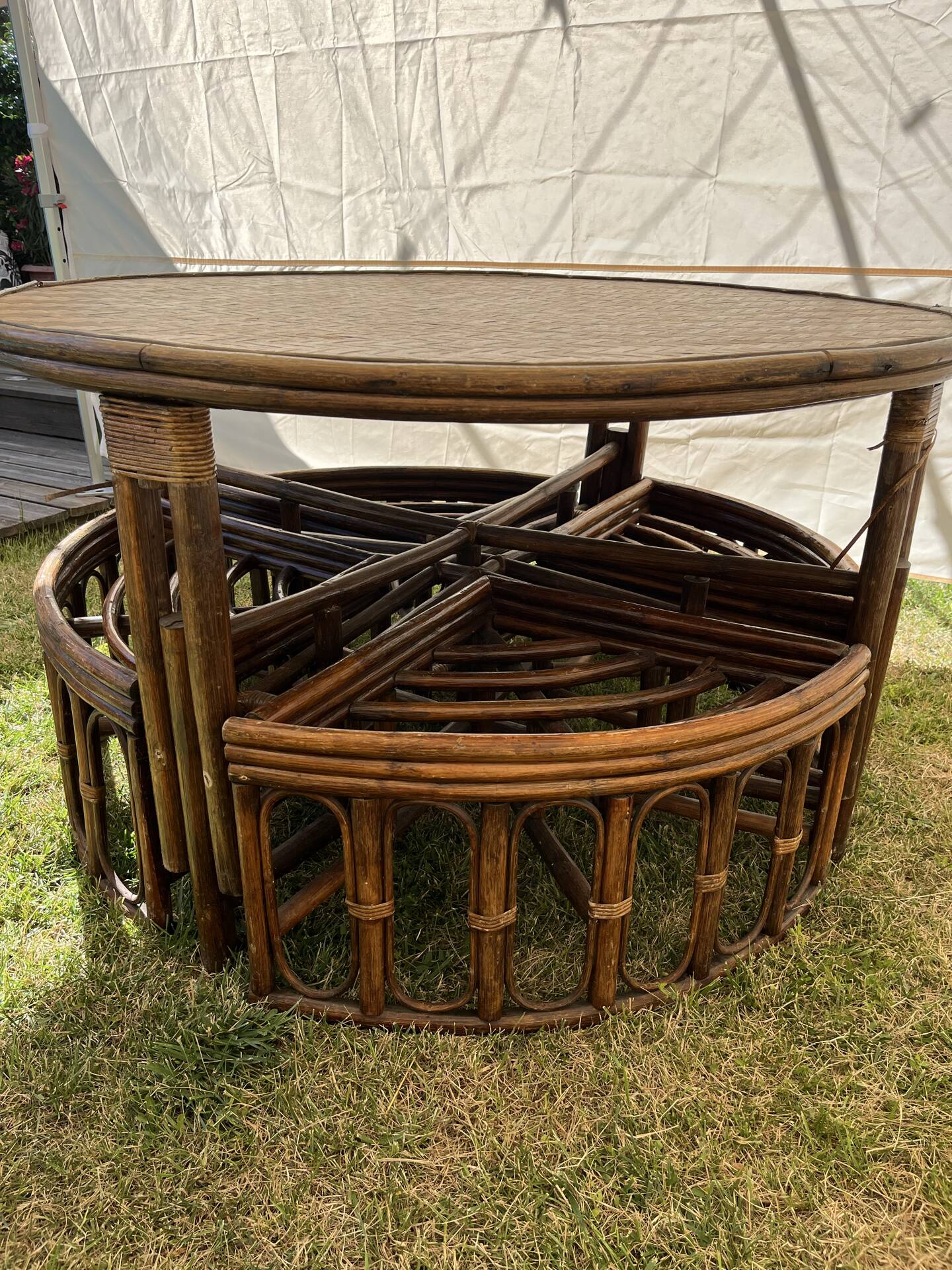 Rattan garden furniture