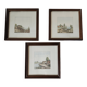 Vintage 3x Ludwig Urack Small German River Scene & Boats Art Prints