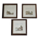 Vintage 3x Ludwig Urack Small German River Scene & Boats Art Prints