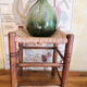 Braided straw stool