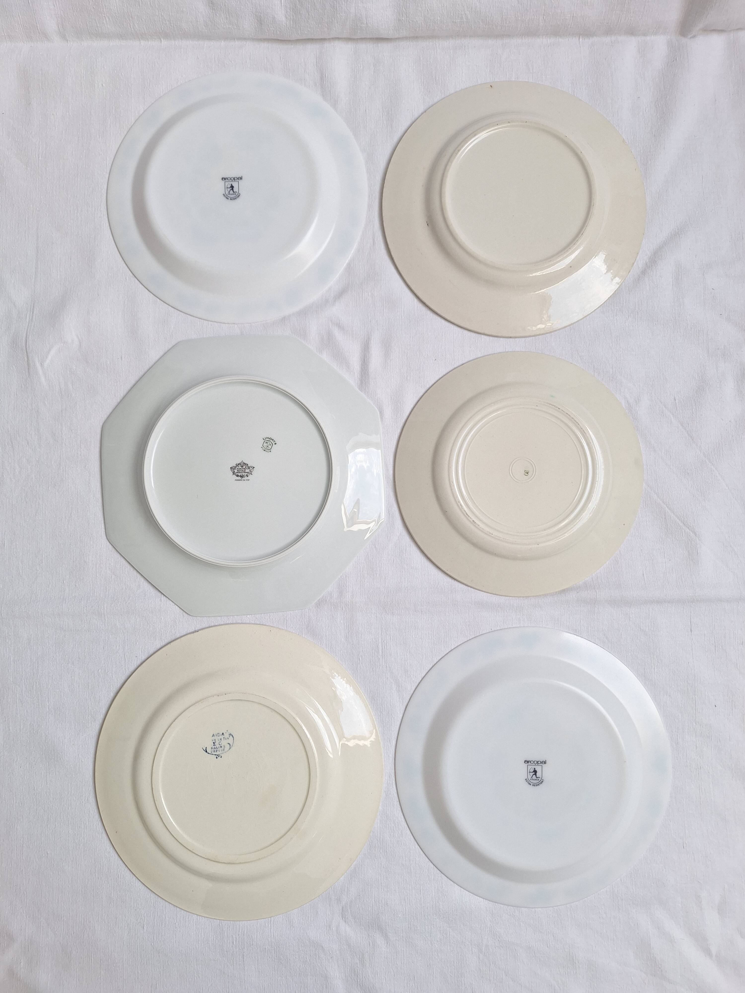 Vintage blue dinner plates