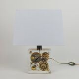 Resin lamp with inclusions by Pierre Giraudon