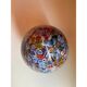 Small Murano-Style Glass Egg Lamp with Multicoloured Floral Decoration