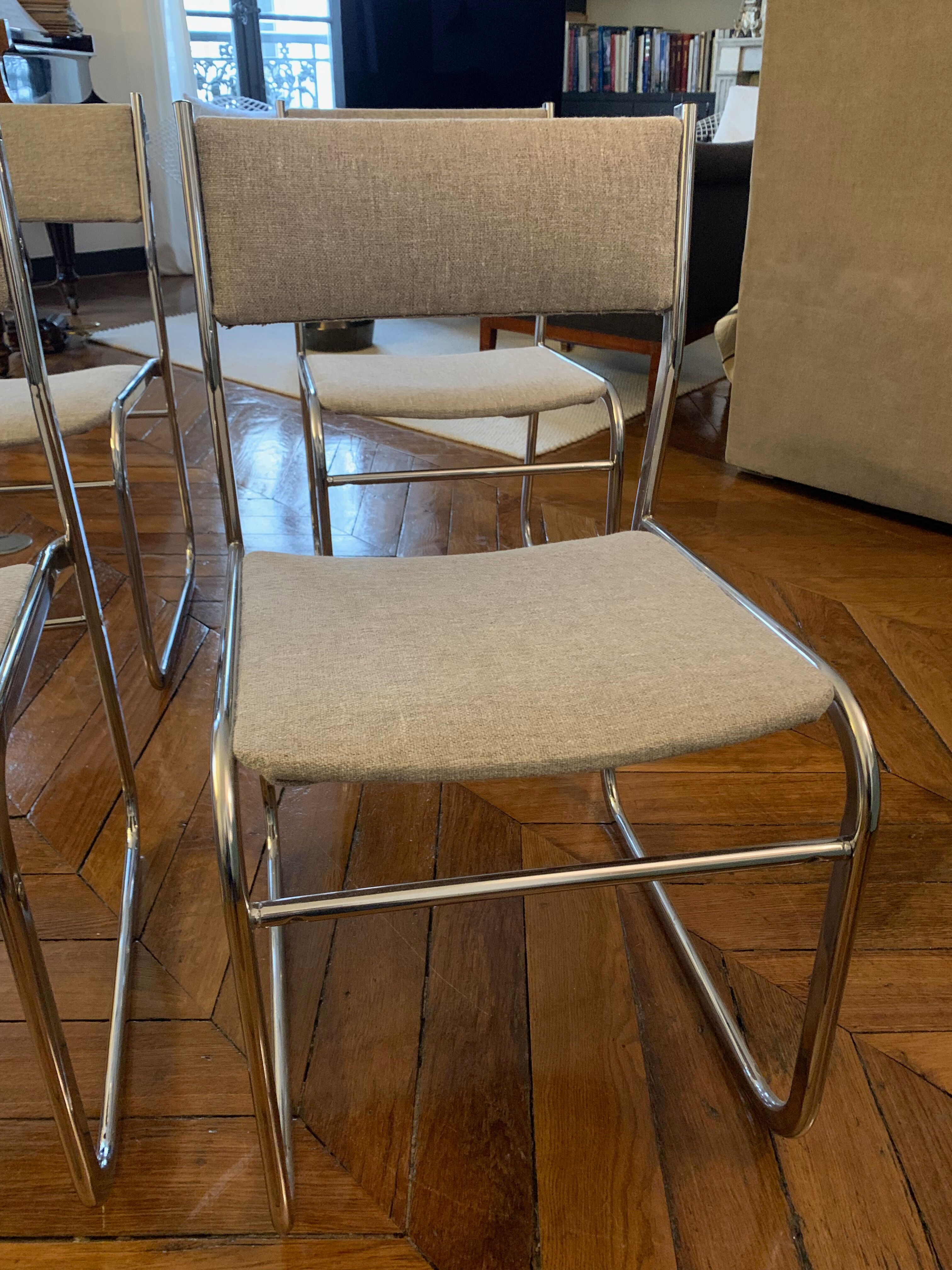 4 sled chairs design 70s, perfect condition