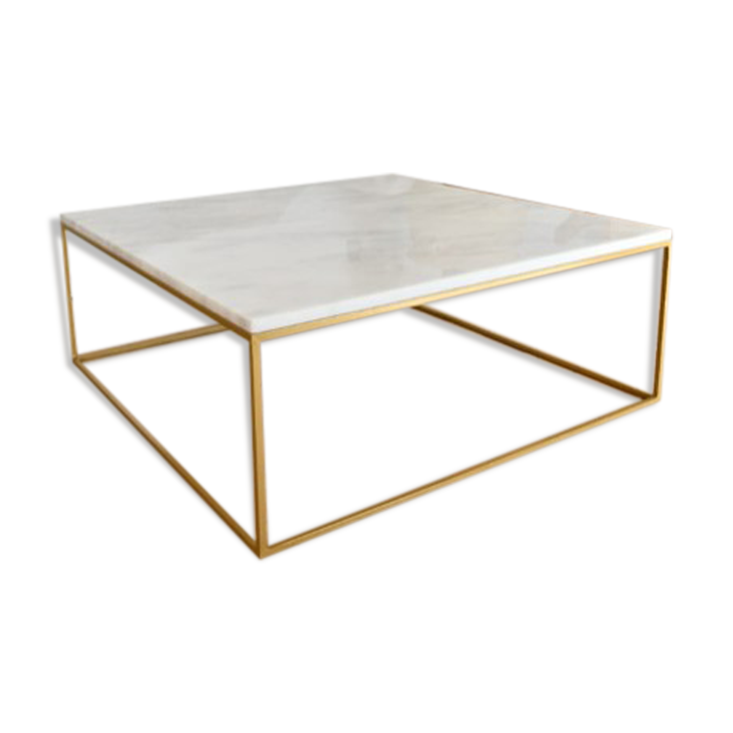 Square coffee table 100x100 marble ibiza