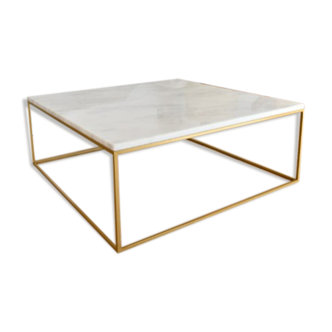 Square coffee table 100x100 marble ibiza