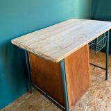 Iron and wood desk