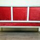 Magnificent Louis XVI three-seater bench in lacquered wood.