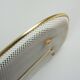 beautiful 1950's mid century modern WALL MIRROR wire mesh frame and brass