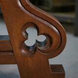 Rustic oak table with ceramic inlays by a student of Joseph Savina 1950s