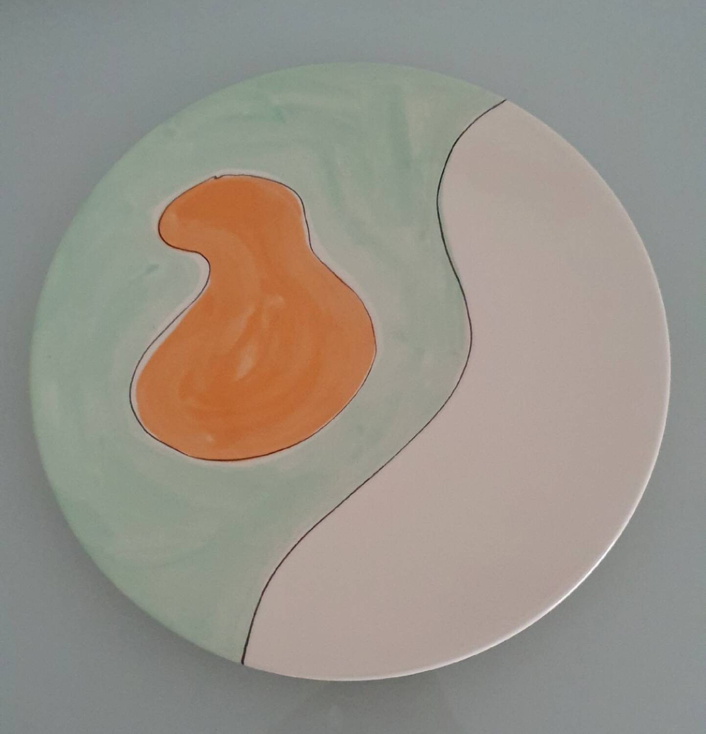 Graphic serving dish - K&G Lunéville earthenware factory