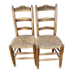 Two country straw chairs