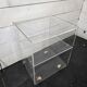 1970s Plexiglas side table on wheels