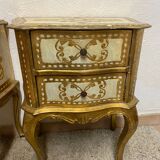 Pair of Italian Florentine bedside tables