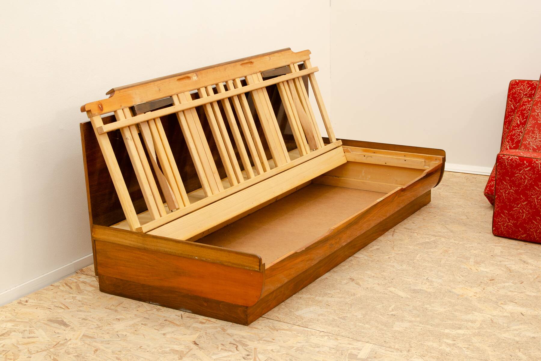 Canapé pliant de Jindrich Halabala pour UP Závody années 1950, Tchécoslovaquie