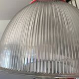 Suspension industrielle corps aluminium diffuseur méthacrylate vintage 70