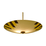 Vintage colour-patterned glass pendant light