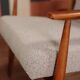 Armchair and ottoman in boucle fabric by H. Lis