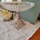 Crystal cup cut on metal stand