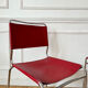Paire de chaises vintage en métal et cuir