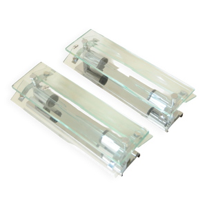 Paire d’appliques murales - chrome
