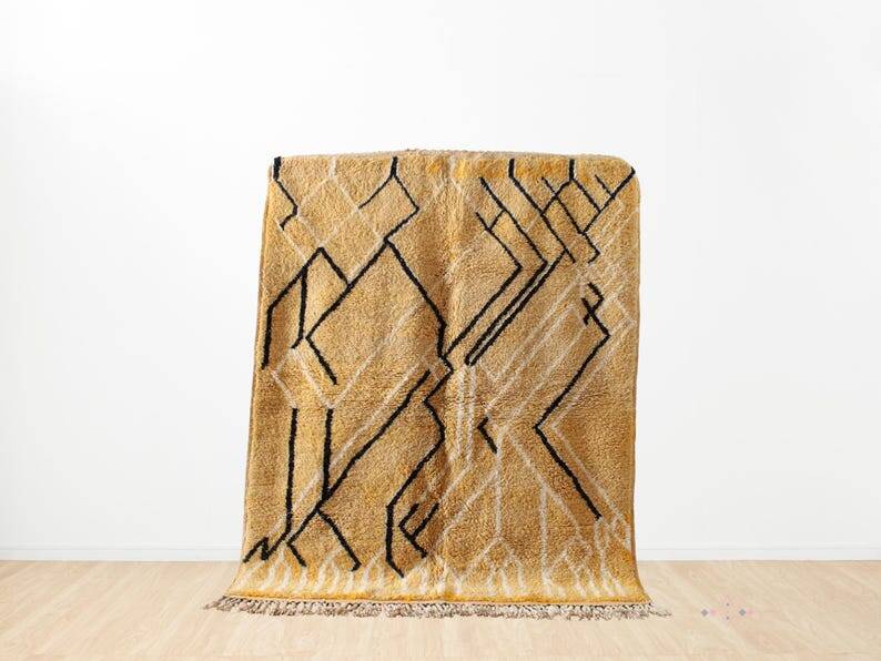 Yellow Berber rug 150/250cm