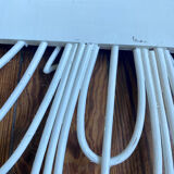 White rattan mirror