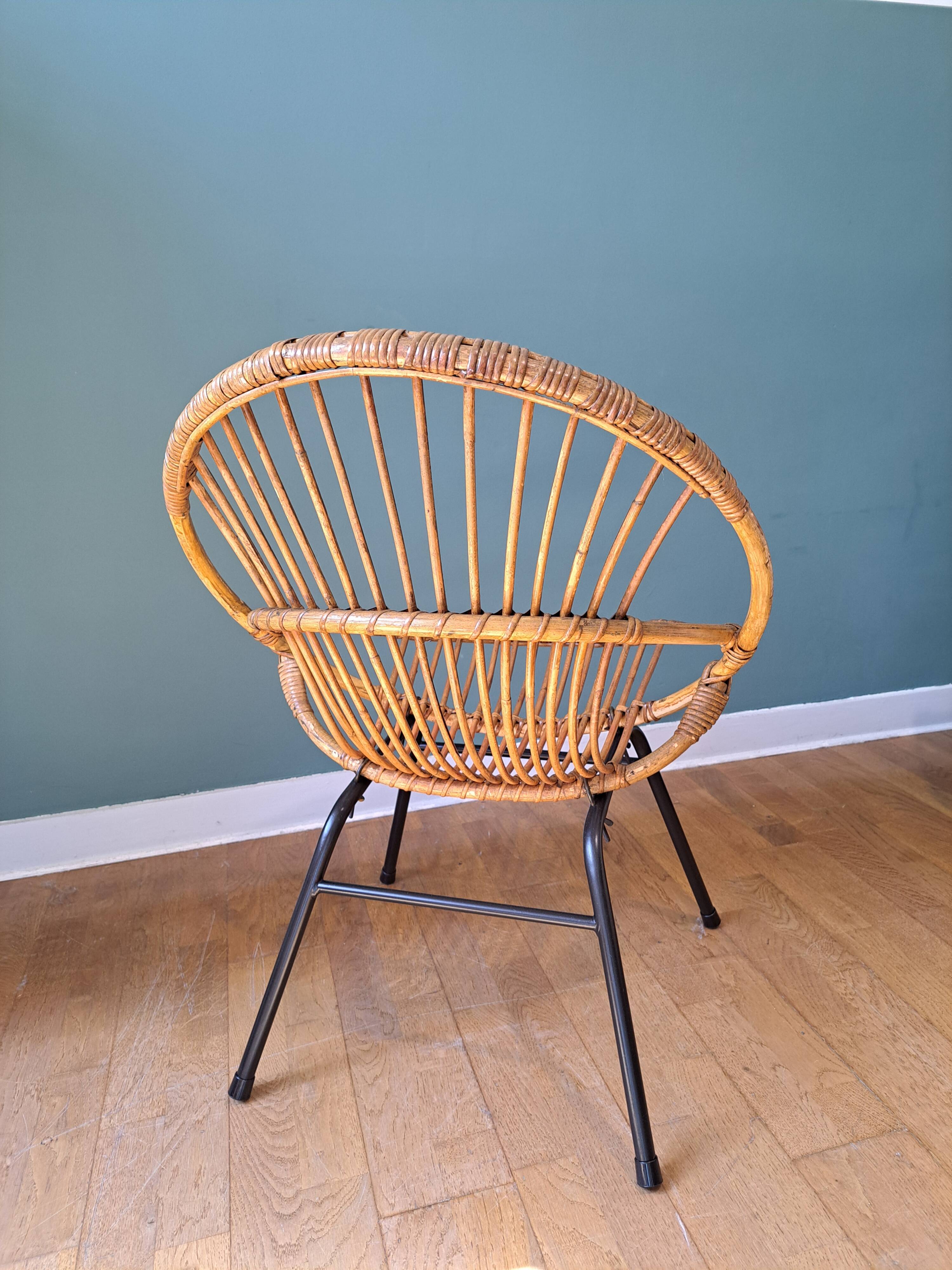 Rattan armchair