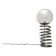 Floor lamp with spiral bulb from the German space age mid-century by Ingo Maurer for M-Design, 1960s.