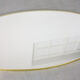 Vintage oval golden frame mirror, 70s