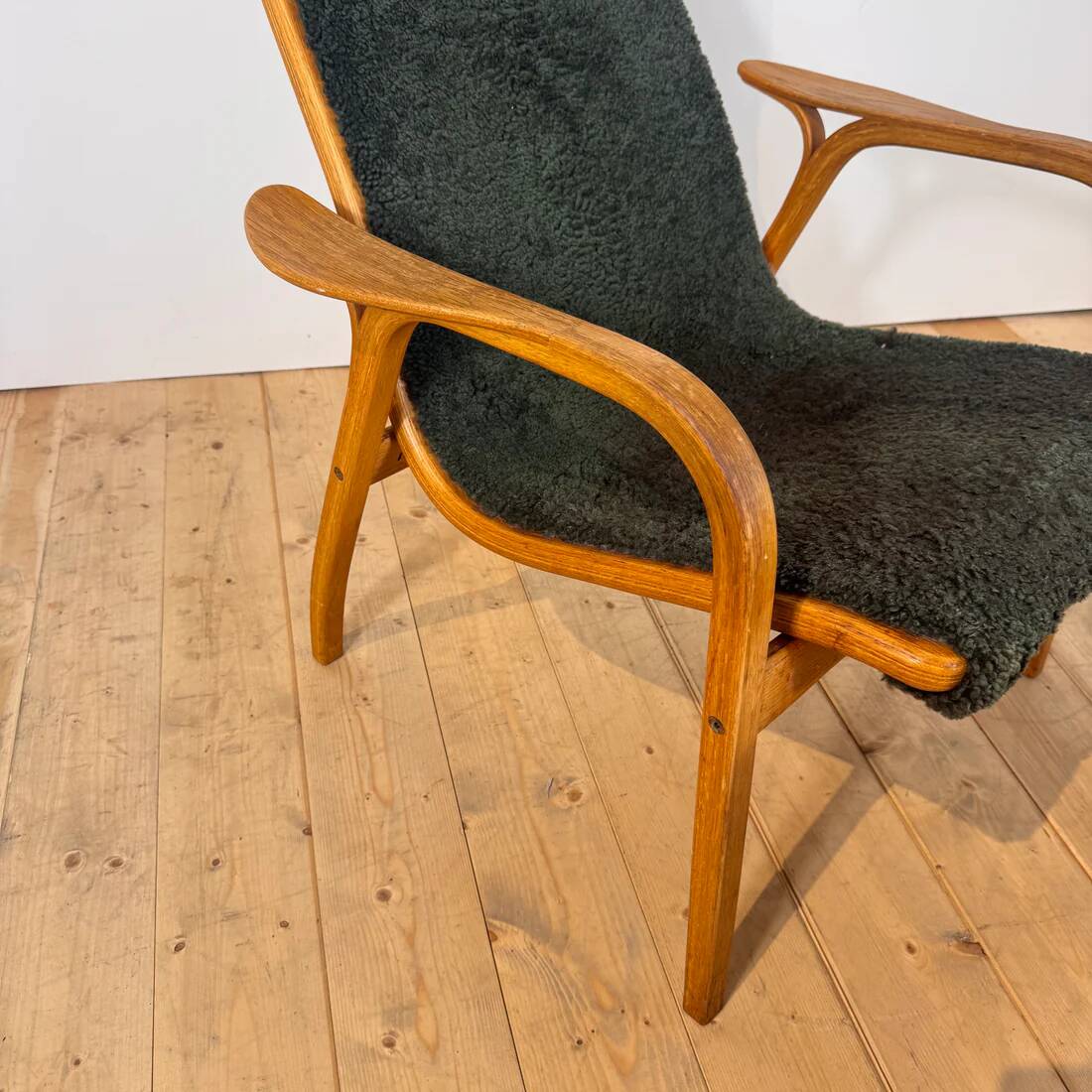 Lamino armchair in green by Yngve Ekström for Swedese, 1960