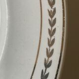 Set of 10 flat plates in gold style ceramic