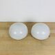 Pair of vintage opaline ball wall lights, 1960s