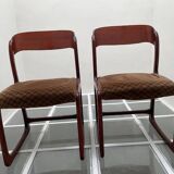 Pair of Baumann sled chairs