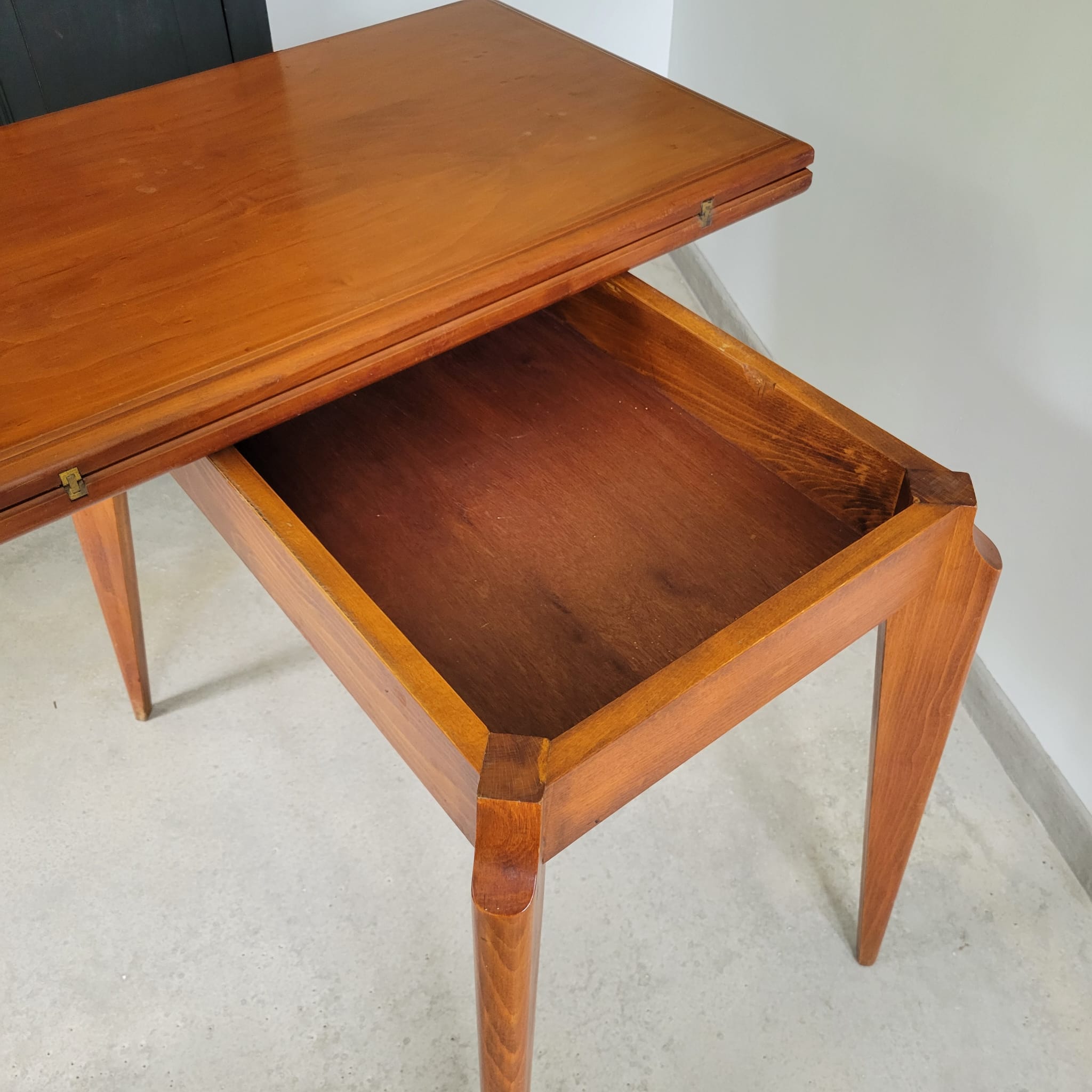 Mid-century Scandinavian compass leg coffee table