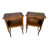 Louis XV Style Nightstand with Drawer + Vintage Case #D50