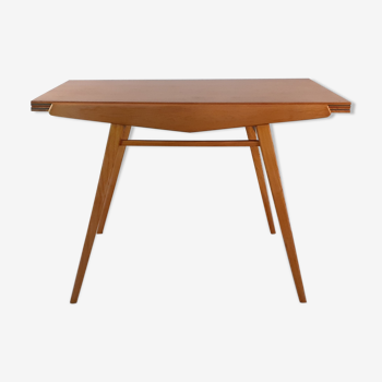 Extendable table in ash by Drevotex, vintage Czechoslovak 1950s